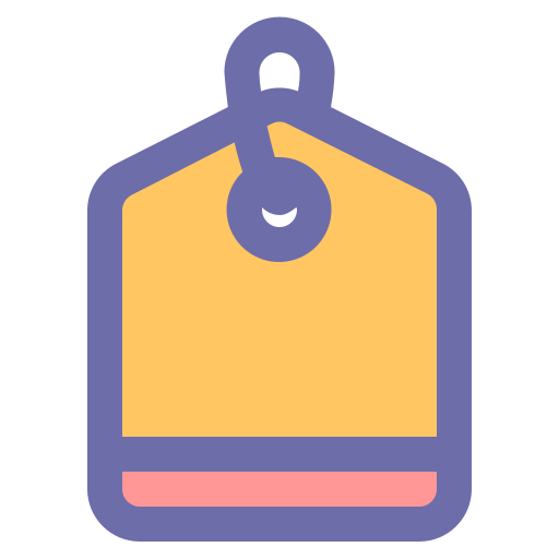 label Generic Outline Color icoon