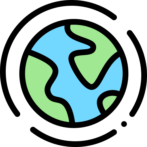 Ozone layer Detailed Rounded Lineal color icon