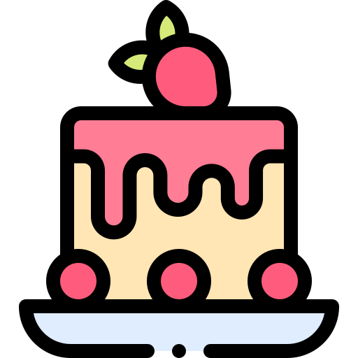 ケーキの一部 Detailed Rounded Lineal color icon