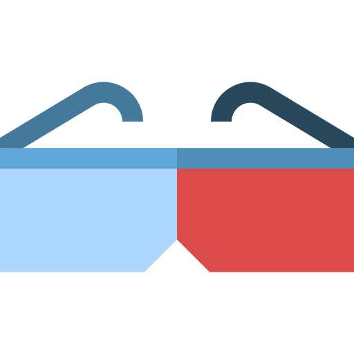 occhiali 3d Basic Straight Flat icona
