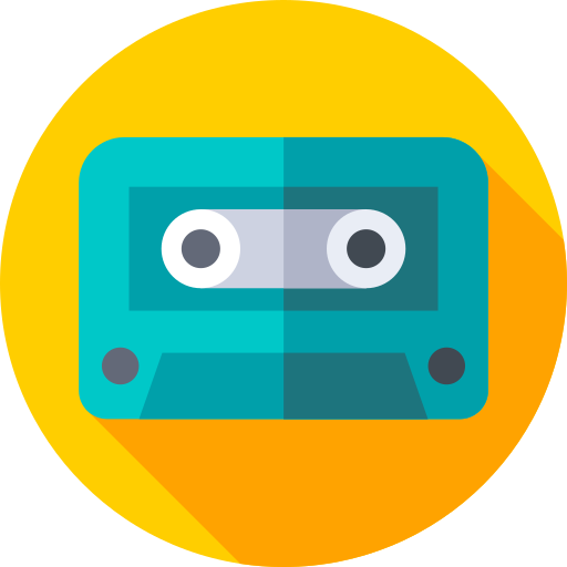 cassette Flat Circular Flat icoon