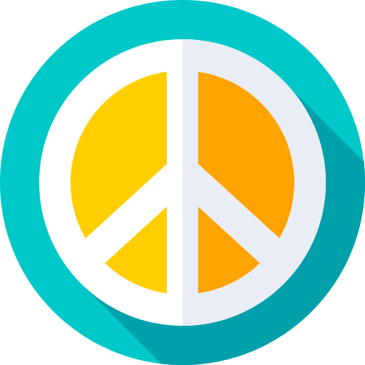 평화의 상징 Flat Circular Flat icon