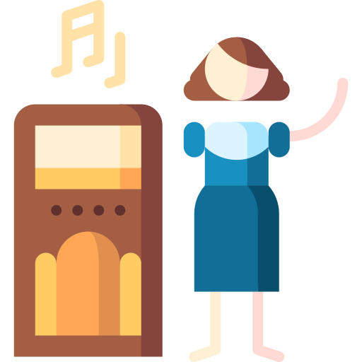 Old radio Puppet Characters Flat icon