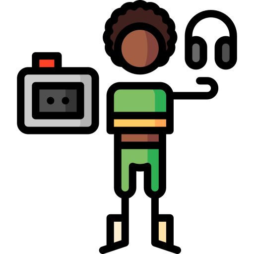 Walkman Puppet Characters Lineal Color icon