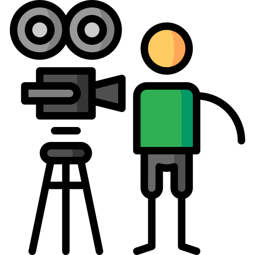 videokamera Puppet Characters Lineal Color icon