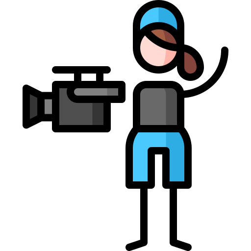 videokamera Puppet Characters Lineal Color icon