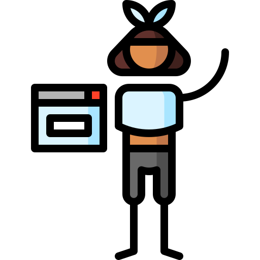 Website Puppet Characters Lineal Color icon