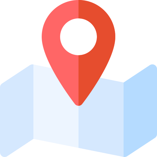 mapa Basic Rounded Flat Ícone