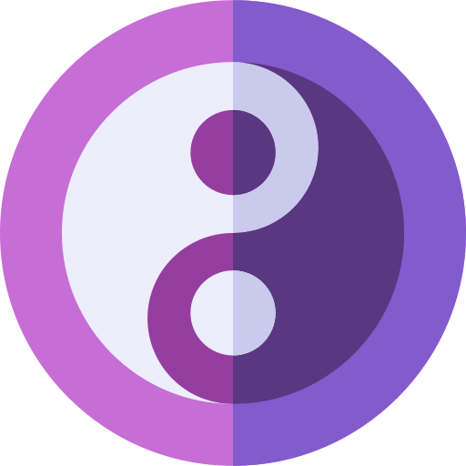 ying yang Basic Straight Flat icon