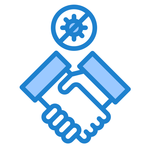 Handshake srip Blue icon