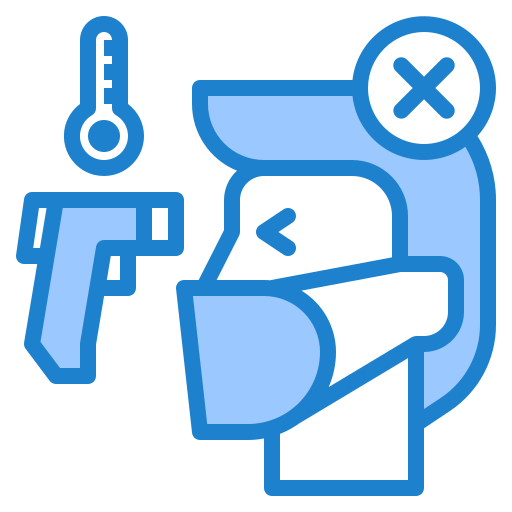thermometer srip Blue icon