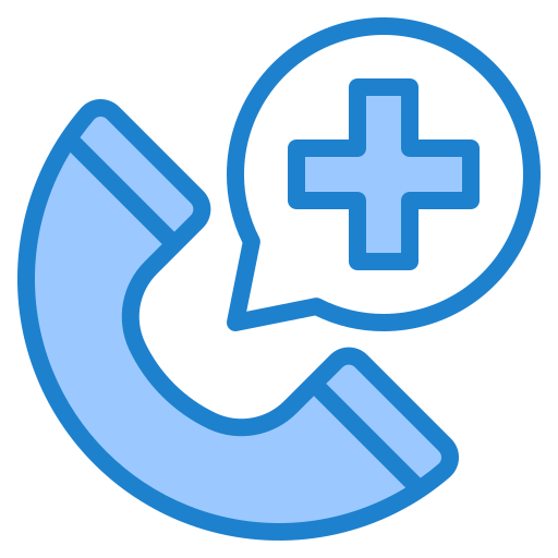 Telephone call srip Blue icon