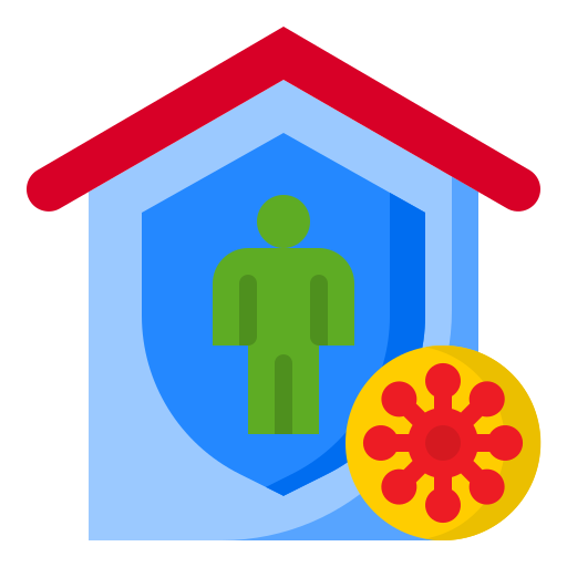 Working at home srip Flat icon