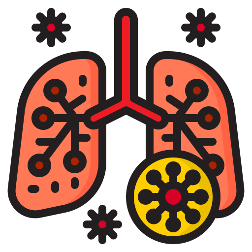 pulmón srip Lineal Color icono