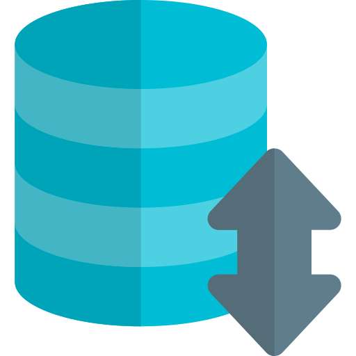 transferencia de datos Pixel Perfect Flat icono