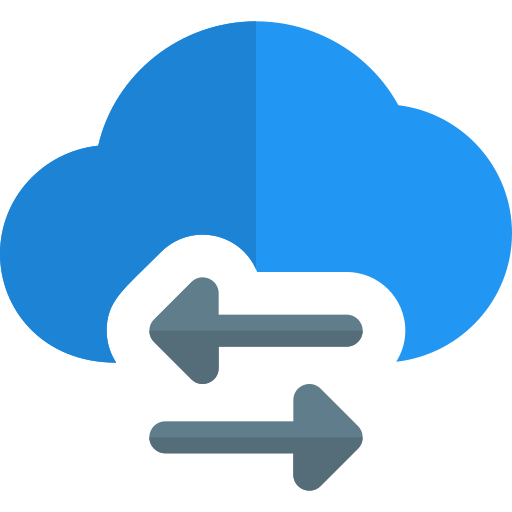 transferencia de datos Pixel Perfect Flat icono