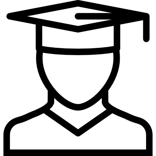 Graduate Coloring Lineal icon