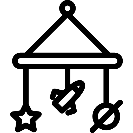 Crib toy Coloring Lineal icon