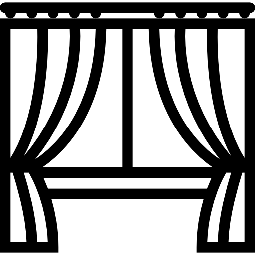 Curtains Coloring Lineal icon