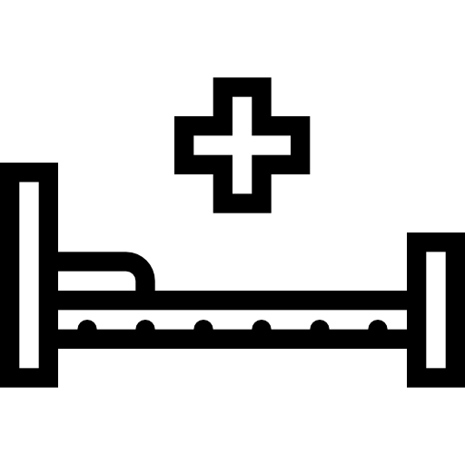 Hospital bed Coloring Lineal icon