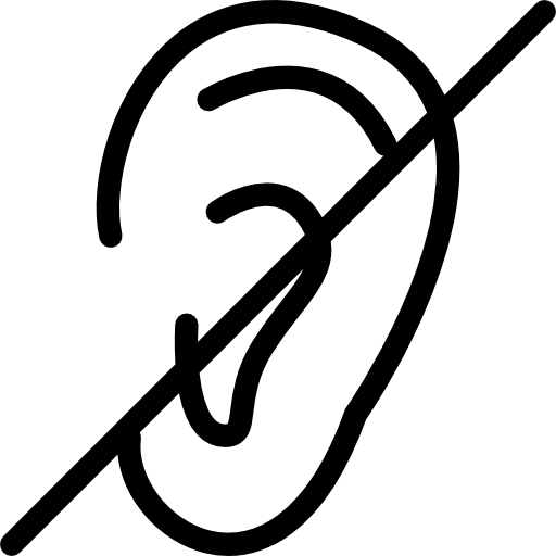 sordo Coloring Lineal icono