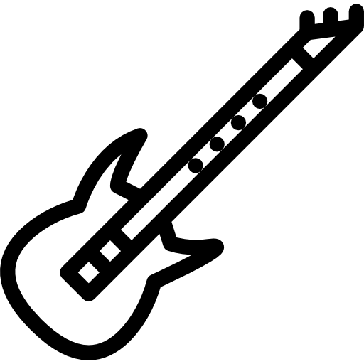 guitarra eléctrica Coloring Lineal icono