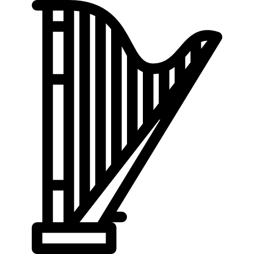 harfa Coloring Lineal ikona