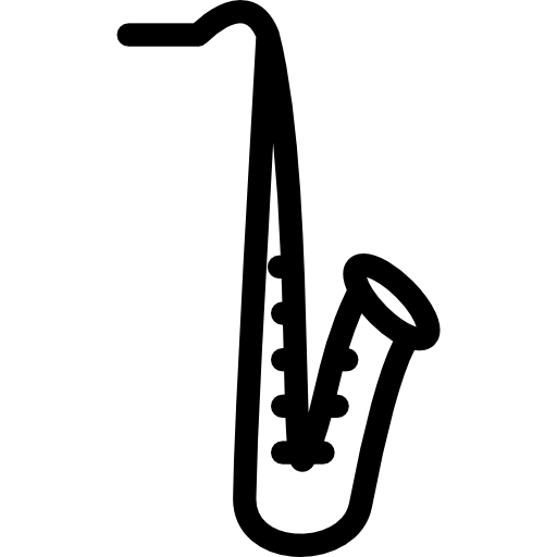 saksofon Coloring Lineal ikona