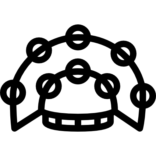 Tambourine Coloring Lineal icon