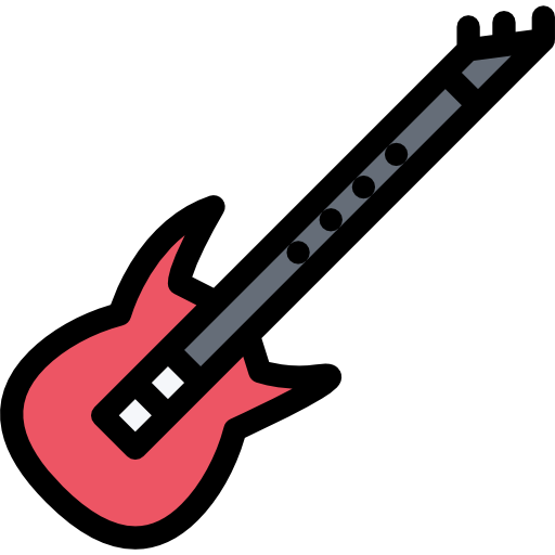 Electric guitar Coloring Color icon