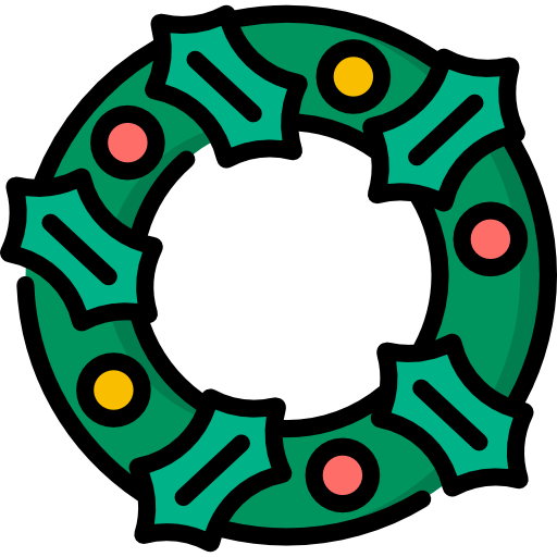 weihnachtskranz Special Lineal color icon