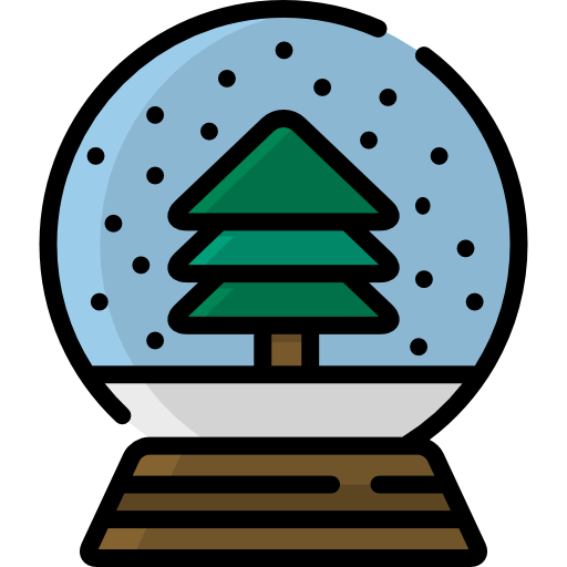 Śnieżna kula Special Lineal color ikona