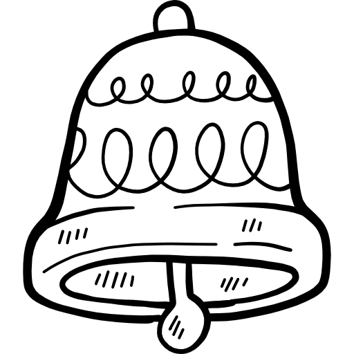 dzwonek Hand Drawn Black ikona