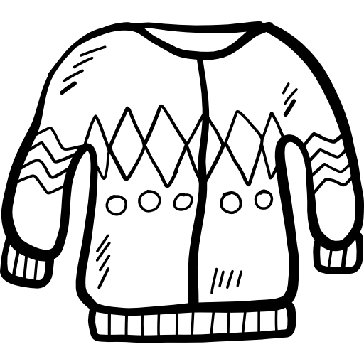Sweater Hand Drawn Black icon