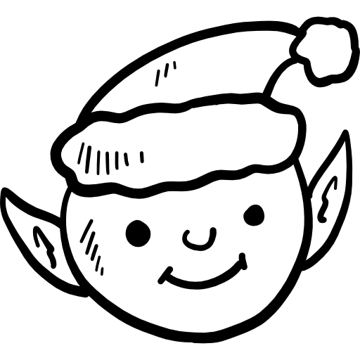 Elf Hand Drawn Black icon