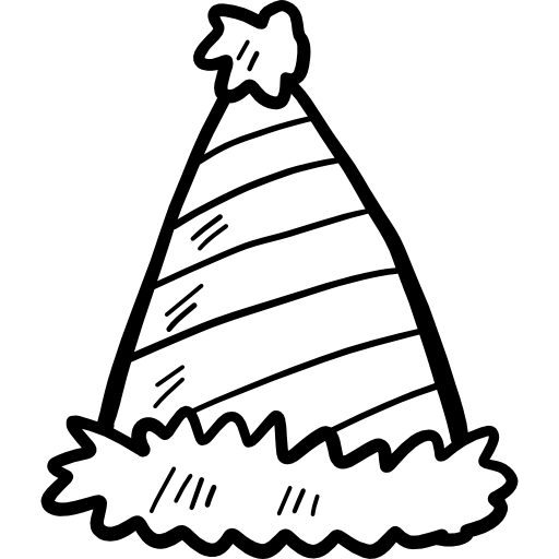 chapéu Hand Drawn Black Ícone