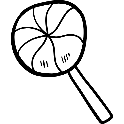 Lollipop Hand Drawn Black icon