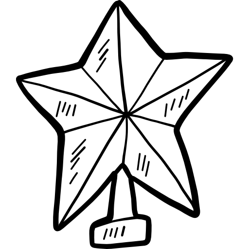 estrella Hand Drawn Black icono
