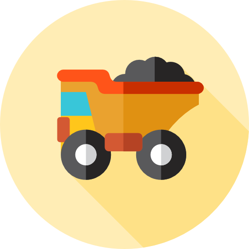 camión de la basura Flat Circular Flat icono