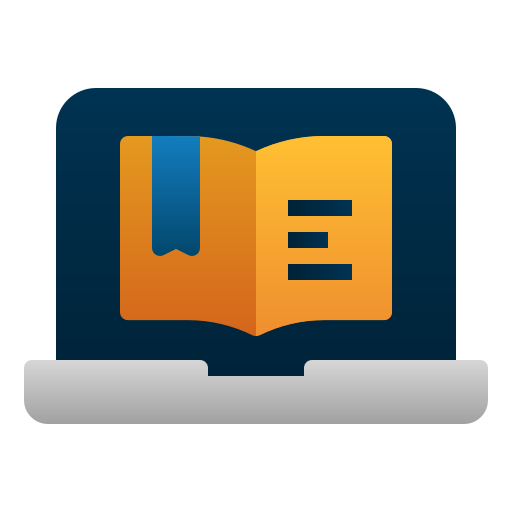 e-boek Andinur Flat Gradient icoon