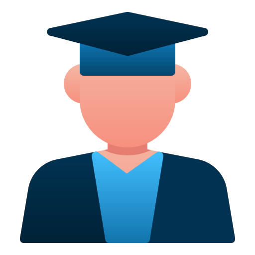 Male student Andinur Flat Gradient icon