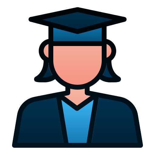 Female student Andinur Lineal Color Gradient icon