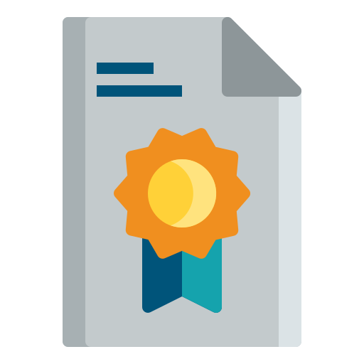 Certificate Andinur Flat icon