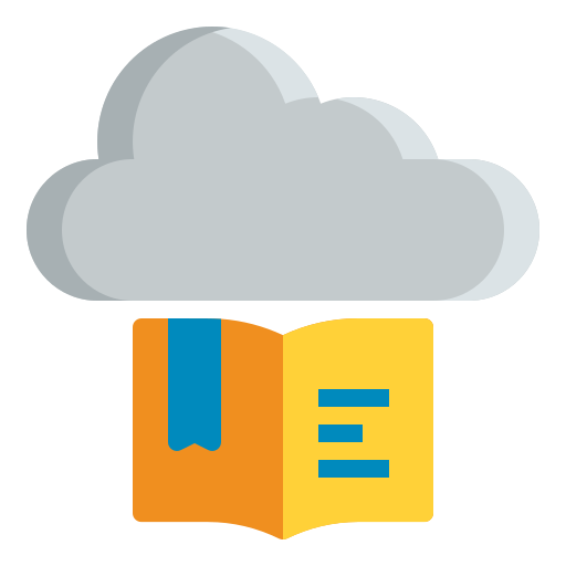 biblioteca en la nube Andinur Flat icono