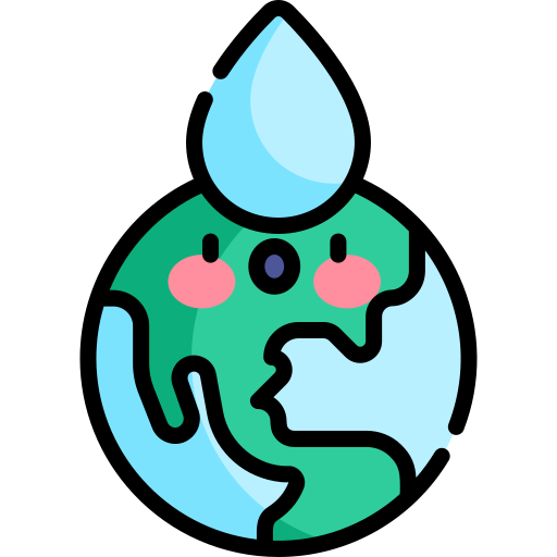水を節約する Kawaii Lineal color icon