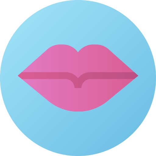 lippen Flat Circular Gradient icoon