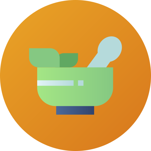 tratamiento a base de hierbas Flat Circular Gradient icono