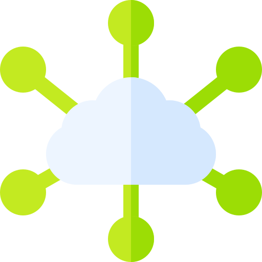 Cloud network Basic Straight Flat icon