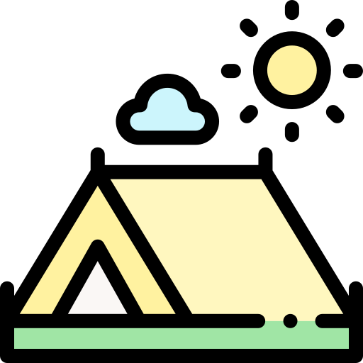 barraca de acampamento Detailed Rounded Lineal color Ícone