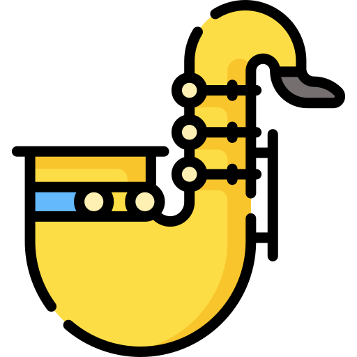 saxofón Special Lineal color icono